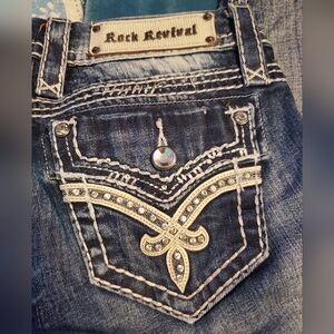 Rock Revival ELLIE bootcut Blue Women's Jeans 26 X 32